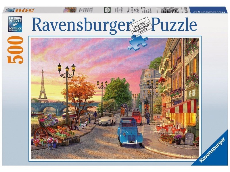 Ravensburger Párizsi este 500 db puzzle — Eiffel és Citroen