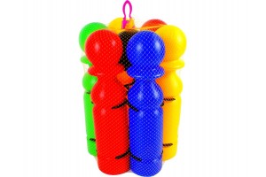 Teke 6 darabos nagy készlet - műanyag bábuk és golyó