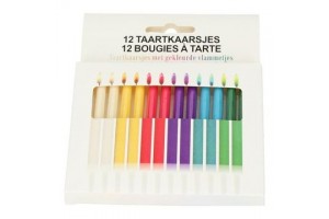 Színes gyertya - 12 darab színes lánggal