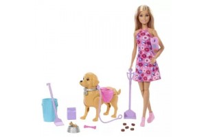 Barbie gondos gazdi játékszett kutyussal