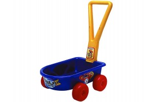 Húzós műanyag kocsi, 57 x 45 cm, több szín