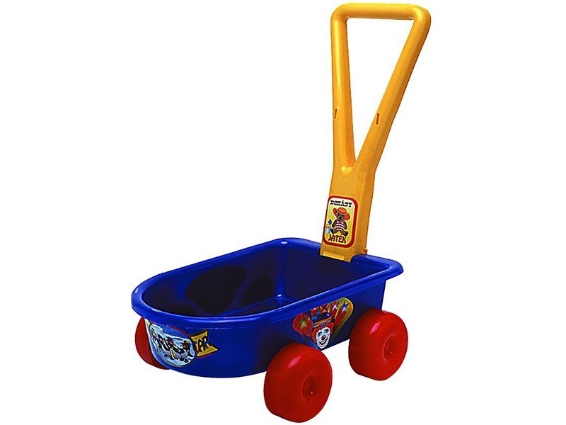 Húzós műanyag kocsi, 57 x 45 cm, több szín