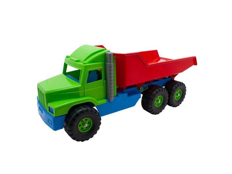 D-Toys 80 cm dömper - színes, masszív 6 kerekű