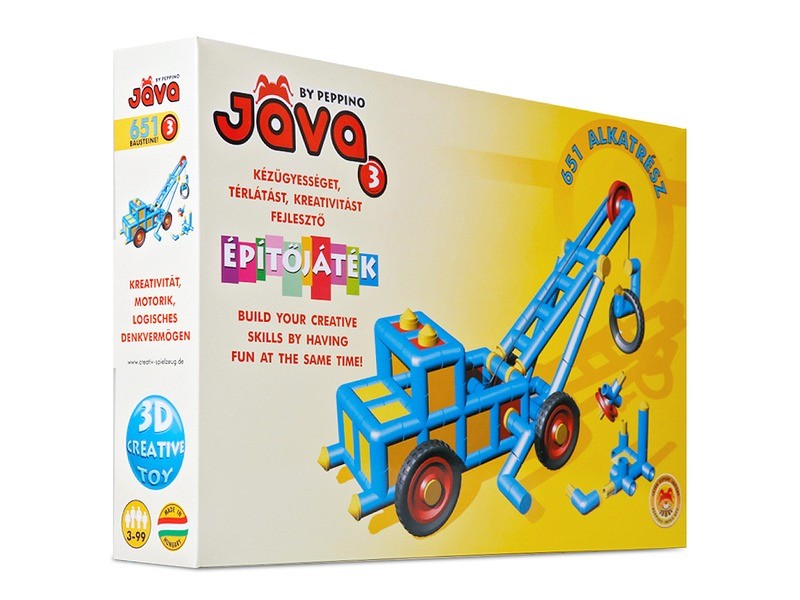 Jáva 3 építőjáték — 651 darabos készlet