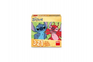 Stitch 3-2-1 társasjáték – doboz és kártyák