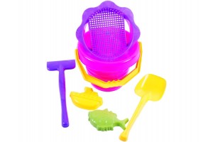 Hullámos homokozó 6 db - színek: zöld, kék, rózsaszín, lila