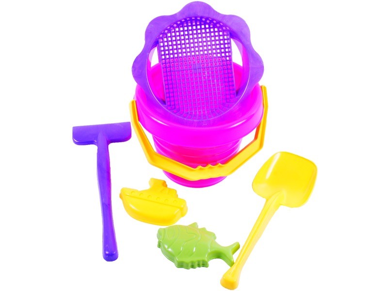 Hullámos homokozó 6 db - színek: zöld, kék, rózsaszín, lila