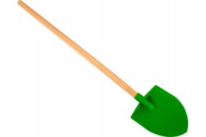 Fanyelű műanyag ásó, 63 cm, zöld