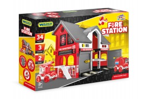 Tűzoltóság Wader - 10 részes műanyag edénykészlet tálcán