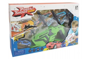 Repülő és autó kilövő játék – 4 repülő, 1 autó