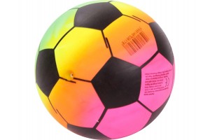 Színes szivárvány gumilabda, 14 cm, fényes felület