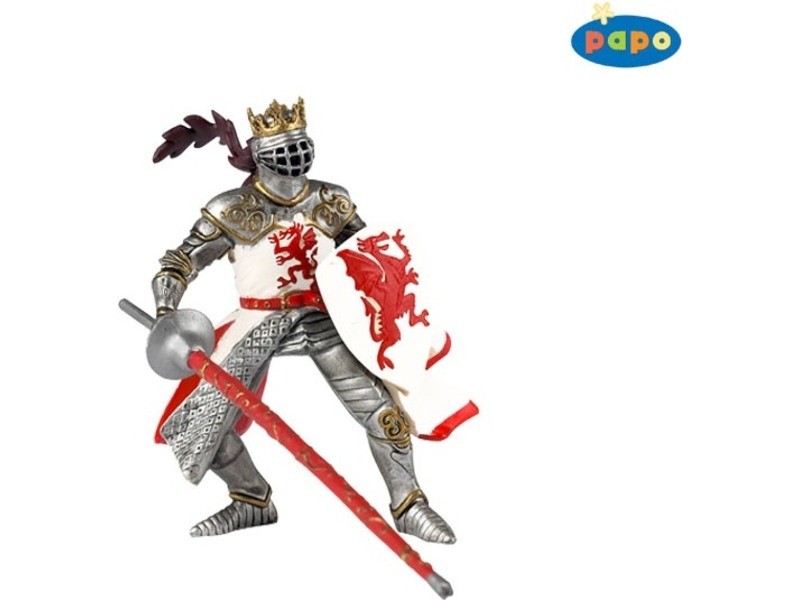 Papo piros sárkány pajzsos katona