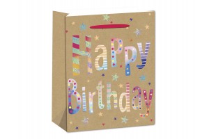 Papírtasak születésnapos 18x23 cm