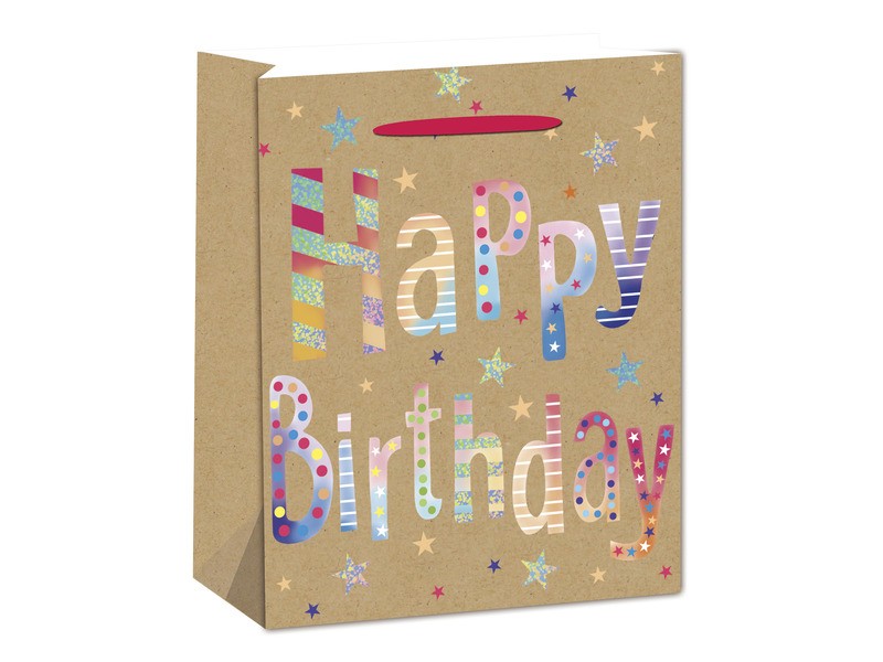 Papírtasak születésnapos 18x23 cm