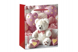 Papírtsak maci szívekkel 18x23