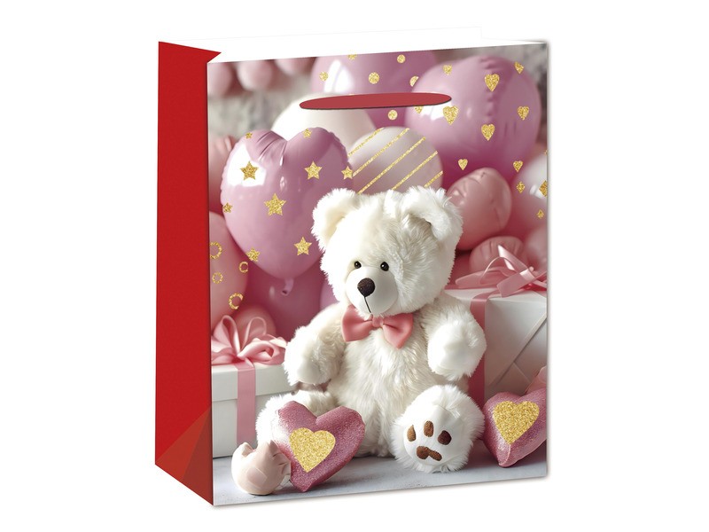 Papírtsak maci szívekkel 18x23