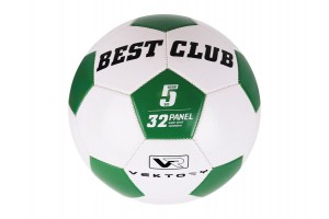 Műbőr focilabda (zöld-fehér)