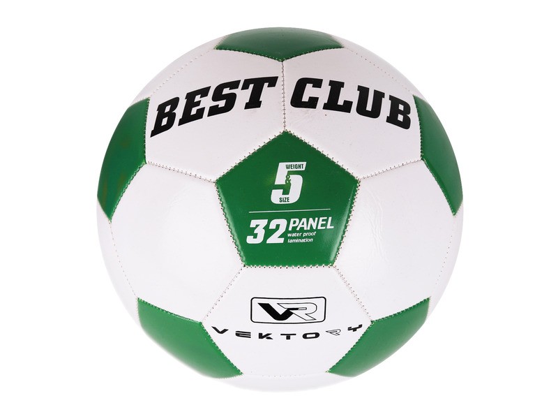 Műbőr focilabda (zöld-fehér)