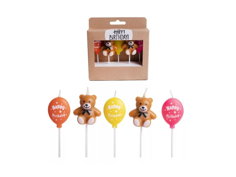 Maci formájú lufi szülinapi gyertya