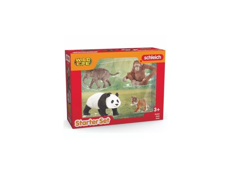 Schleich Wild Life Ázsia kezdőkészlet - 4 kézzel festett figura