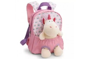 Nici unikornis plüss hátizsák 25 cm - pink