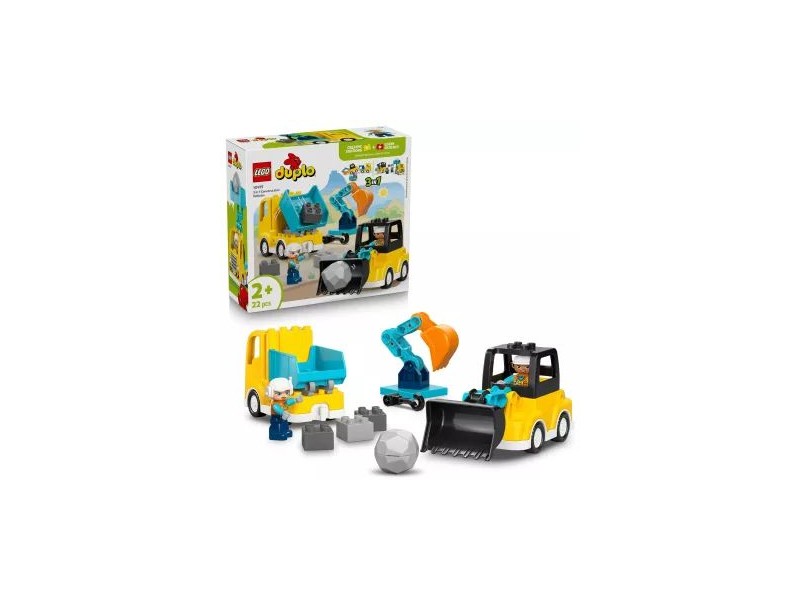 LEGO DUPLO 3 az 1-ben munkagépek 10475 – 22 kocka, 2 figura