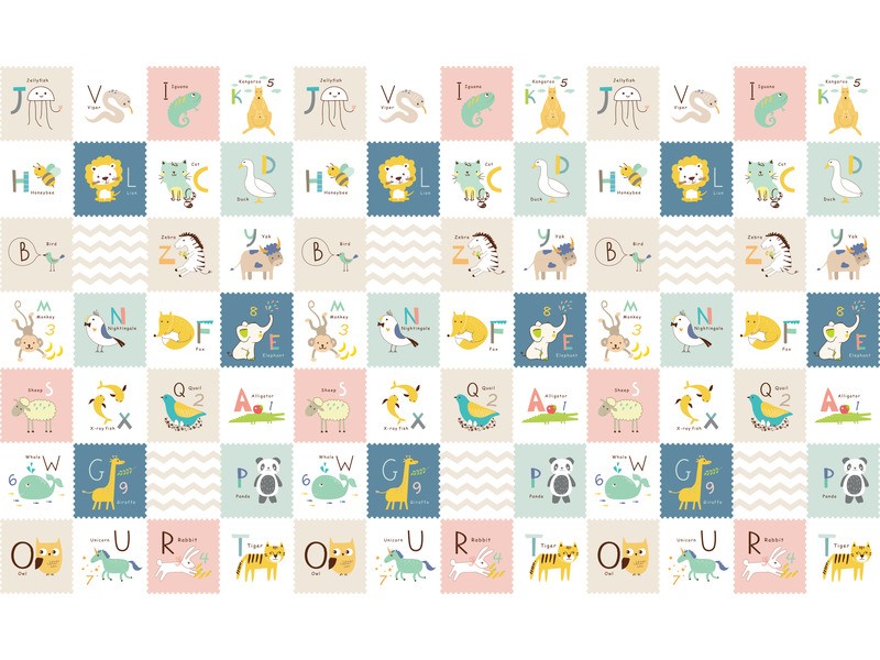 Kétoldalas játszószőnyeg 150×200×1 cm