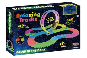 Amazing Tracks világító autópálya - 350 cm autóval