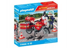 Playmobil motoros tűzoltó figura olajfoltokkal
