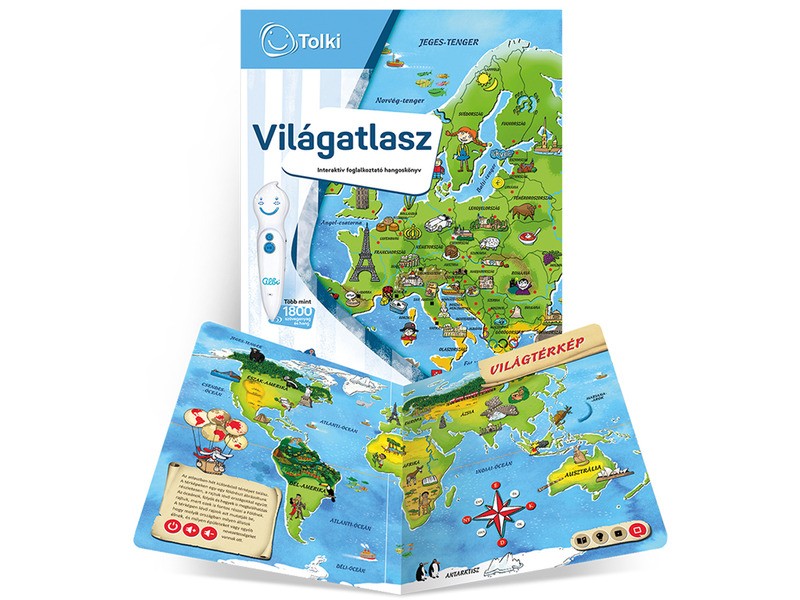 Tolki interaktív könyv - Világatlasz borító
