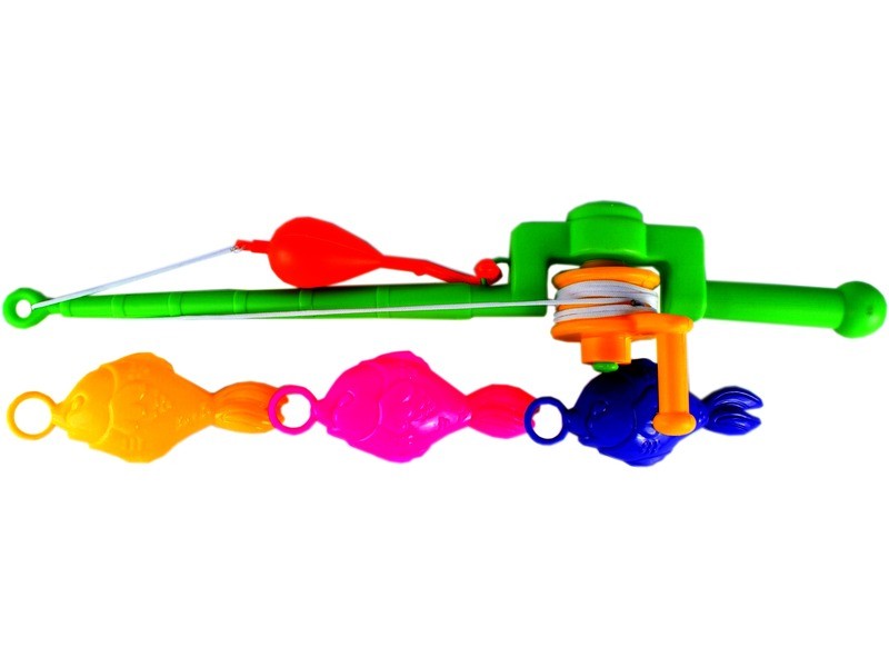 Játék horgászbot 3 műanyag halacskával