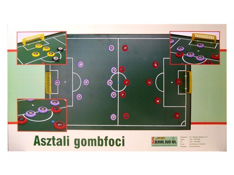 Asztali gombfoci - fa pálya 22 játékossal