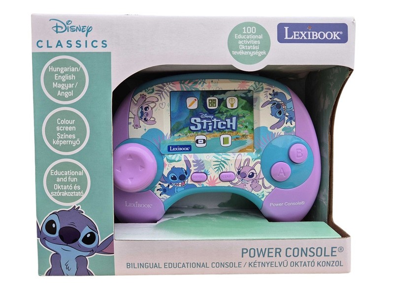 Stitch kétnyelvű oktató konzol színes kijelző