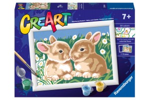 Nyuszi szőrmókok - Festés számok szerint