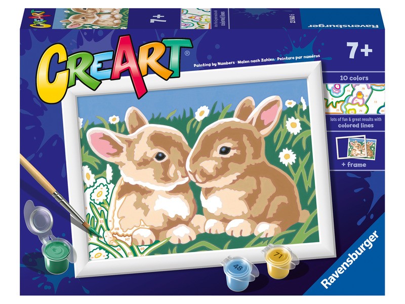 Nyuszi szőrmókok - Festés számok szerint