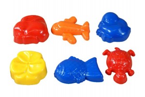 Homokozó formák 6 db - többféle