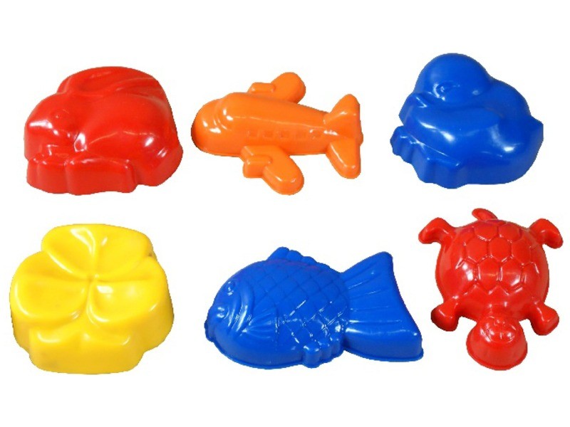 Homokozó formák 6 db - többféle