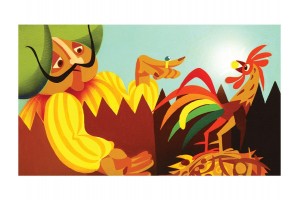 A kiskakas gyémánt félkrajcárja — diafilm, Richly Zsolt ill.