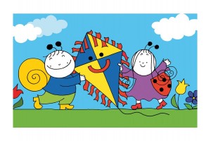 Bogyó és Babóca - A papírsárkány diafilm borító