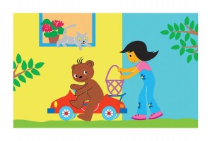 Boribon autózik — diafilm borító (Marék Veronika)