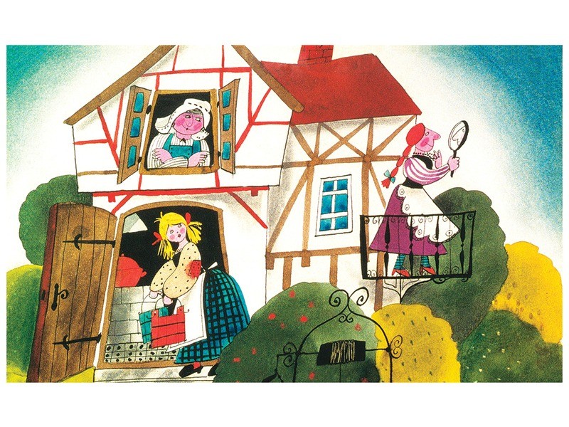 Holle anyó diafilm – illusztráció: Zsoldos Vera