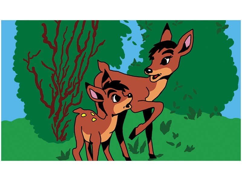 Bambi diafilm - klasszikus mesekockák vetítés