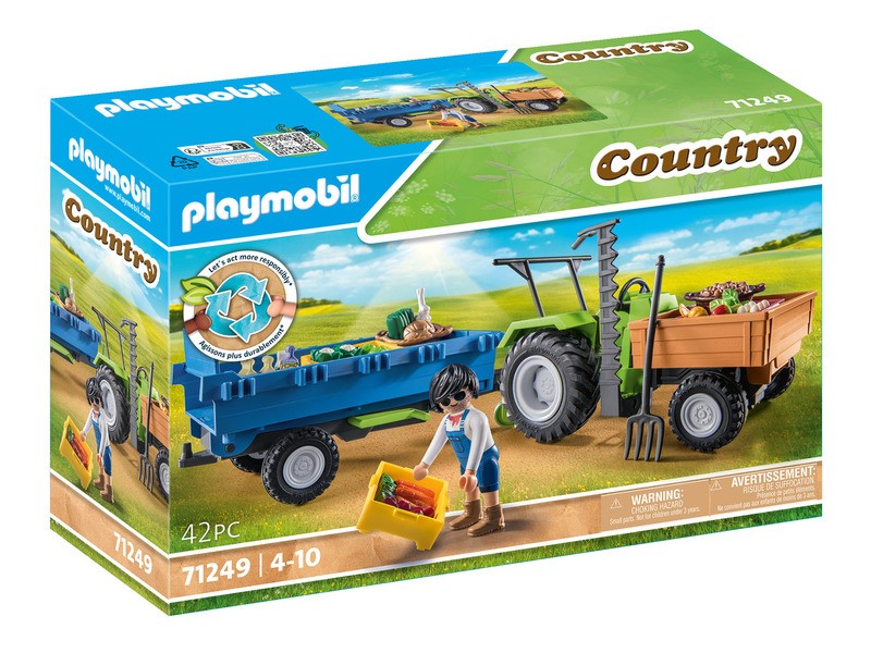 Playmobil traktor utánfutóval, 42 elem
