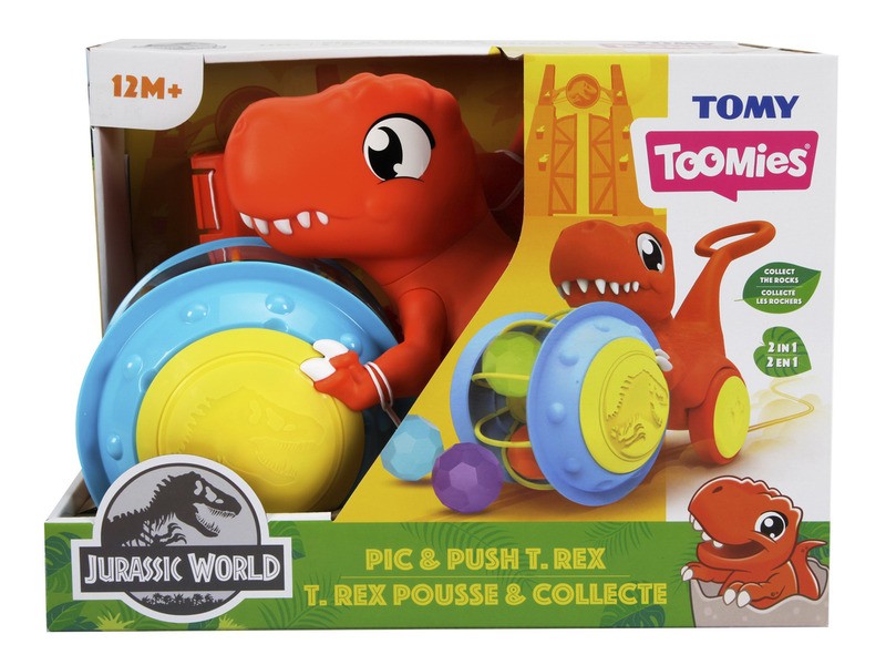 Toomies tologatható T-Rex - járásfejlesztő bébijáték