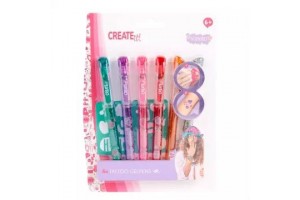 Create It! Tetováló zseléstoll szett, 6 szín, 2 sablon