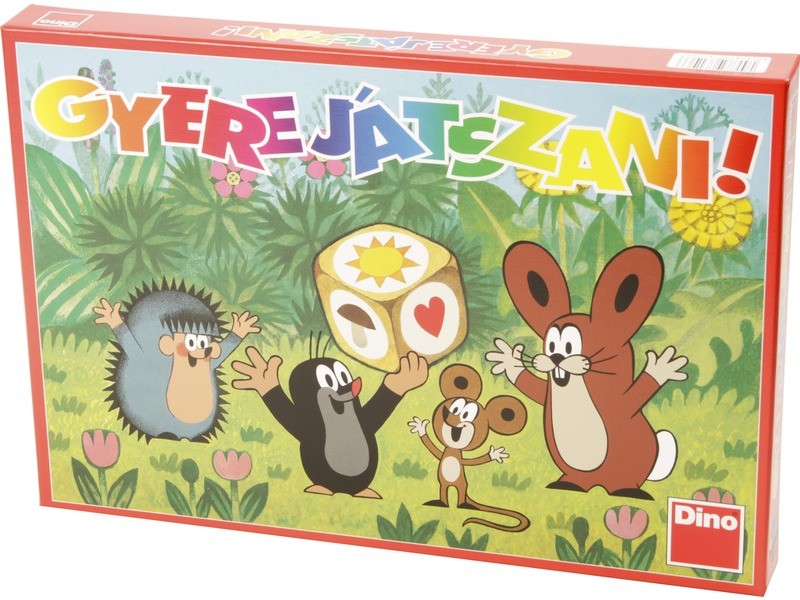 Dino Kisvakond gyere játszani társasjáték — játéktábla és bábuk