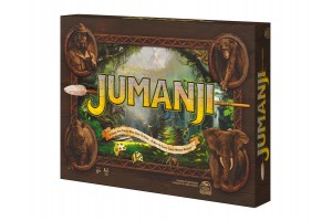 Jumanji társasjáték – doboz, bábu és játékelemek