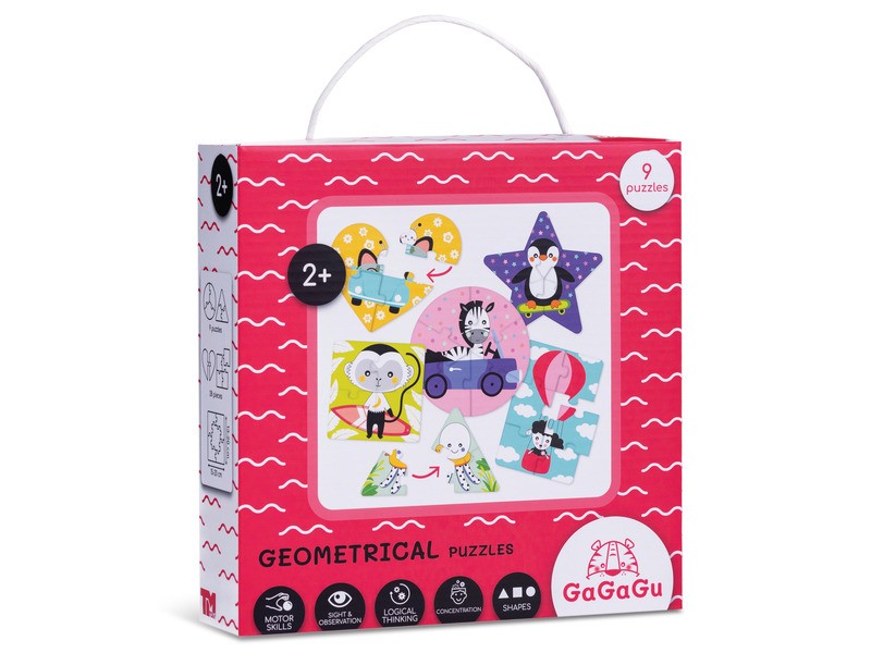 Gagagu puzzle alakok – színes fa formajáték