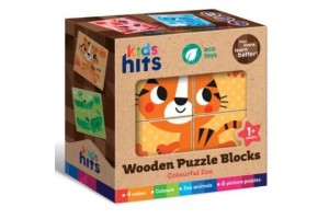 Kids Hits fa puzzle kocka – Színes állatkert