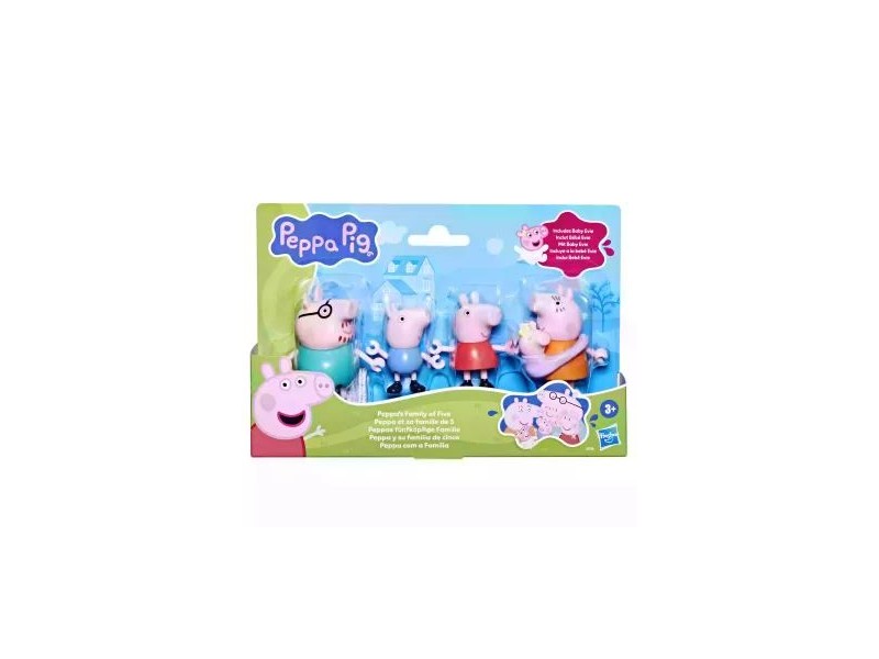 Peppa Malac ötfős család figurái